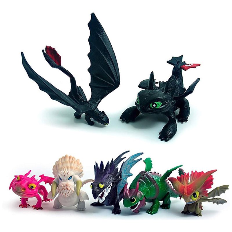 Conjunto 7 Figuras Como Treinar o Seu Dragão